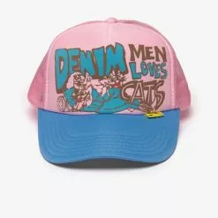 KAPITAL Denim Love Cats Trucker Cap